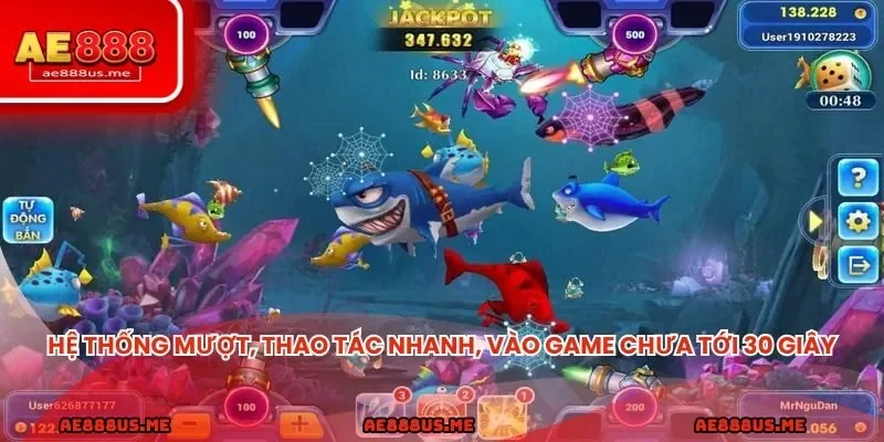 Hệ thống mượt, thao tác nhanh, vào game chưa tới 30 giây